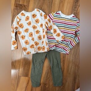 Old Navy Fall Outfits- 2 shirts and olive pants